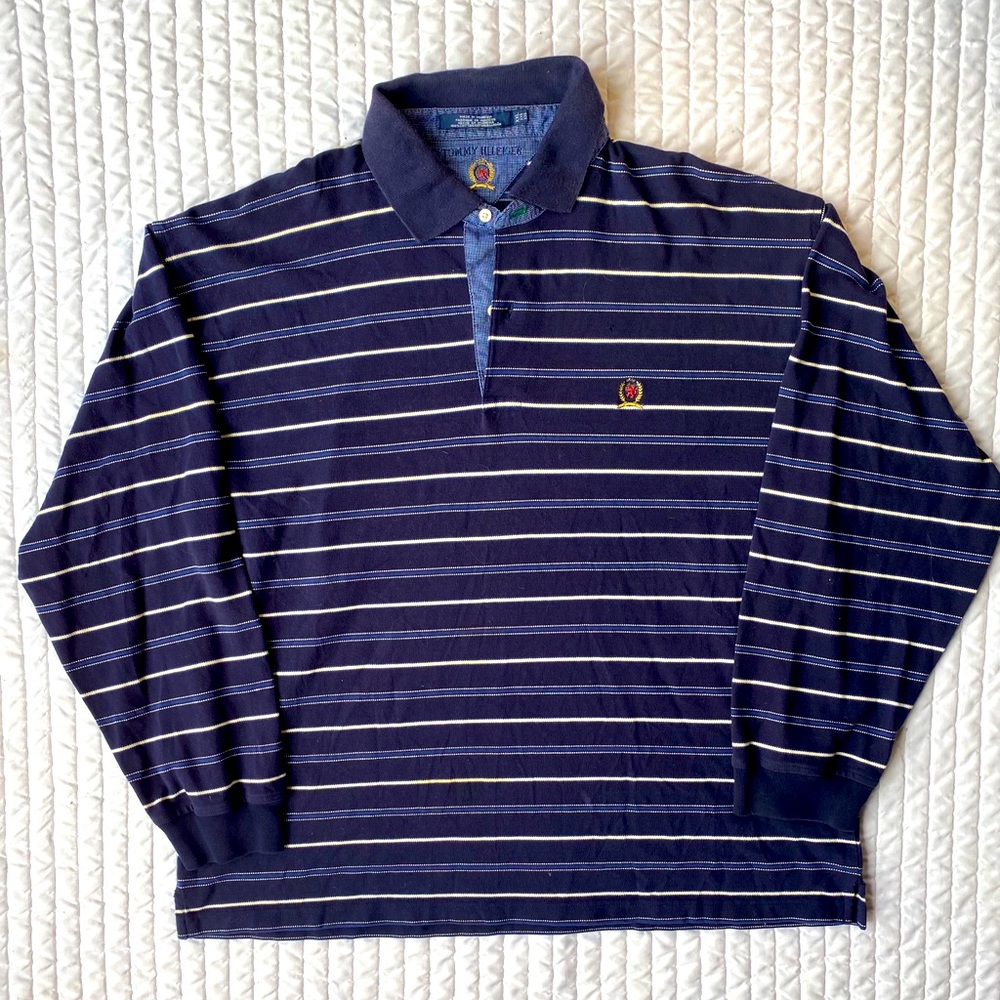 Vintage Tommy Hilfiger Polo Long Sleeve Shirt XXL